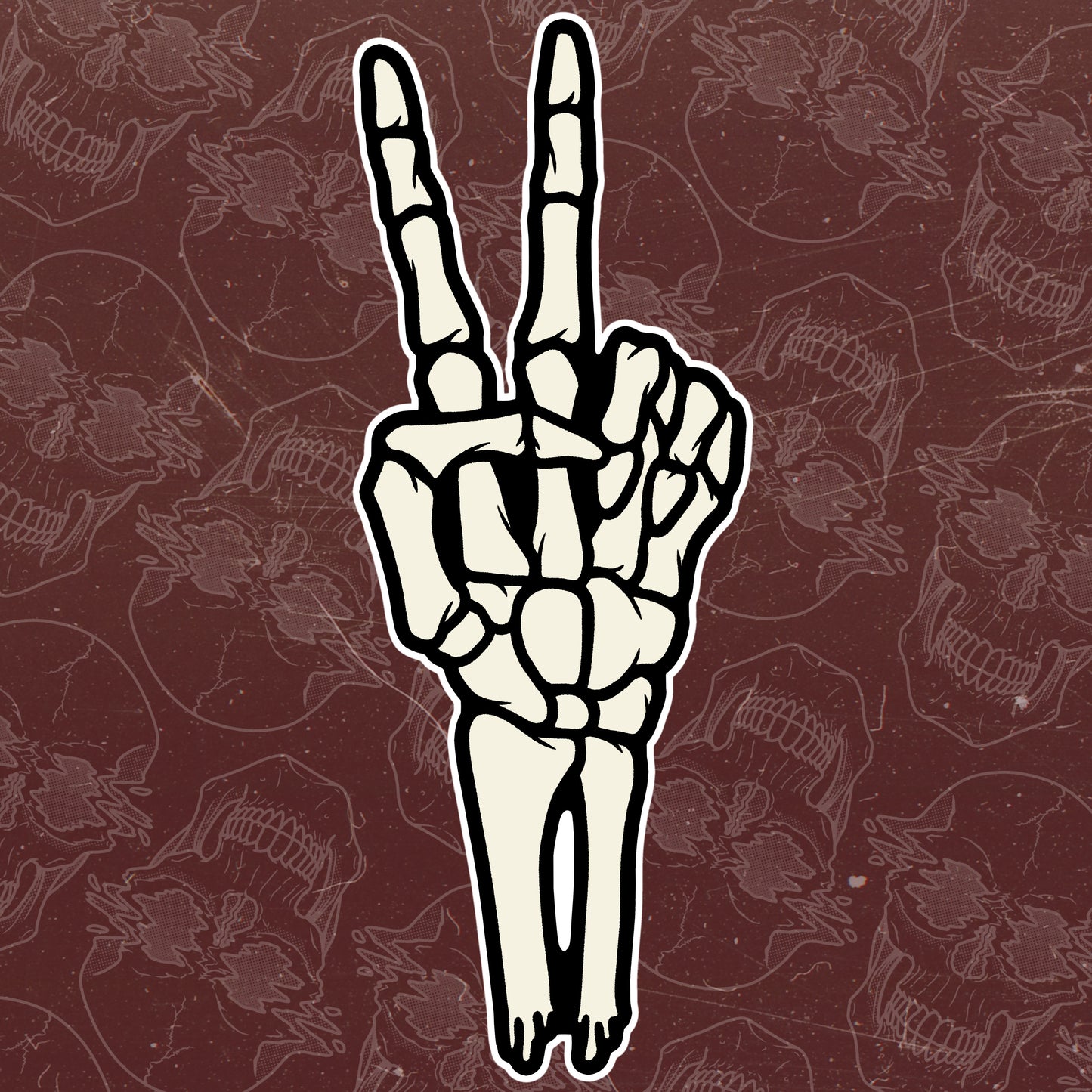 Skele-Peace Vinyl Sticker